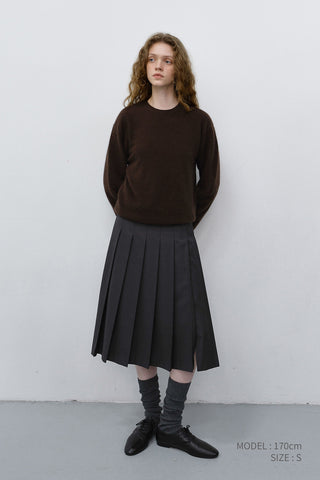 UNISEX ESSENTIAL CREWNECK SWEATER BROWN