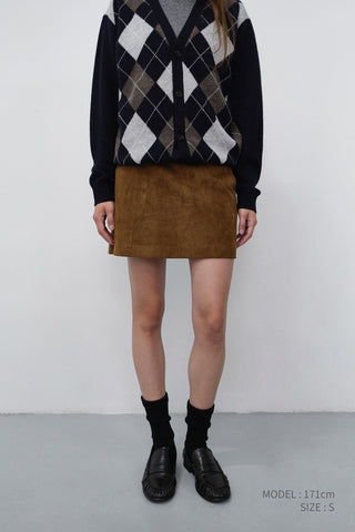 ALTER-SUEDE MINI SKIRT BROWN