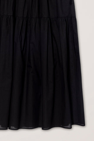 TIERED MAXI SKIRT BLACK