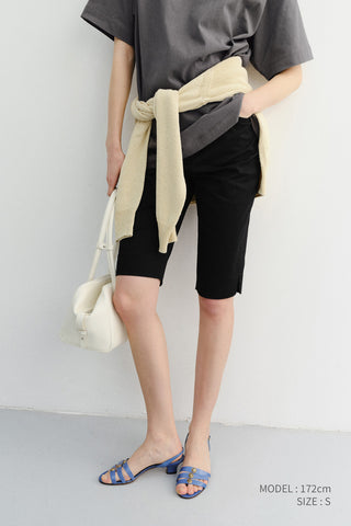 SLIM BIKER SHORTS BLACK