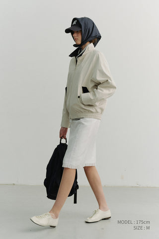 UNISEX MODERN HARRINGTON JACKET CREAM