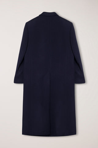 UNISEX 2-WAY 3 BUTTON CASHMERE COAT NAVY