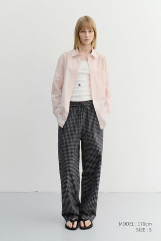 UNISEX SUMMER BREEZE STRIPED OVERSHIRT SOFT PINK