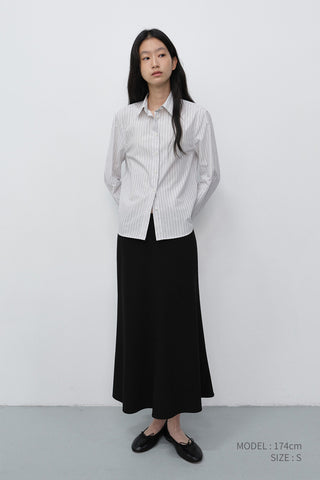 ESSENTIAL SLIM STRIPED SHIRT GREY STRIPE