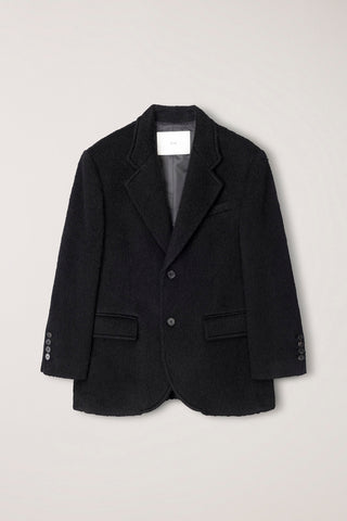 UNISEX ALPACA BLAZER COAT BLACK