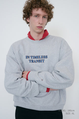 UNISEX SLOGAN SWEATSHIRT MID MELANGE GREY