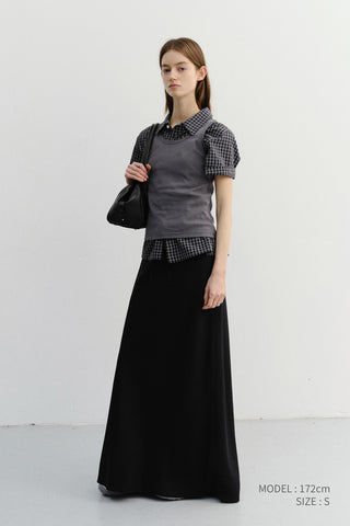 ESSENTIAL SLEEVELESS TOP CHARCOAL GREY