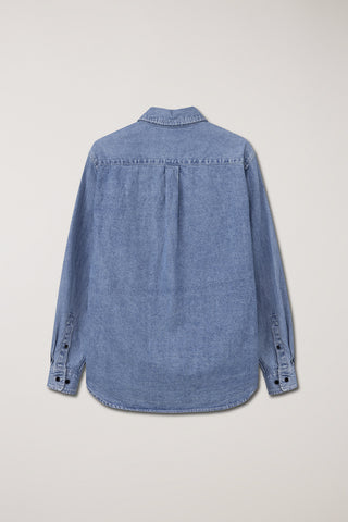 UNISEX OVERSIZED DENIM SHIRT LIGHT BLUE