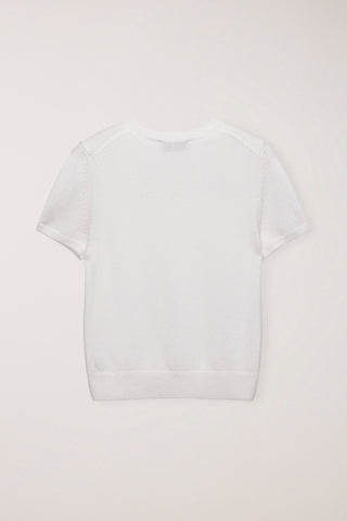 HALF SLEEVE KNIT TOP IVORY