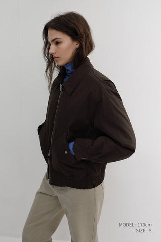 UNISEX FLIGHT PADDED JACKET DARK BROWN