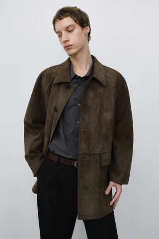 UNISEX LILY ALTER-SUEDE HALF JACKET ETOUPE KHAKI