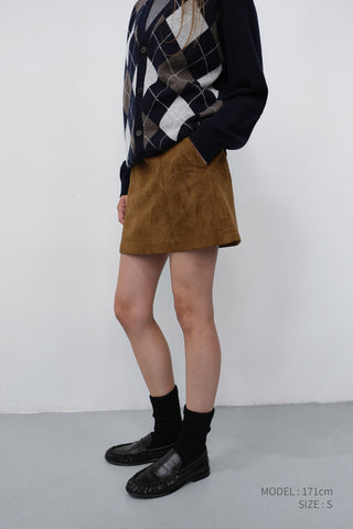 ALTER-SUEDE MINI SKIRT BROWN