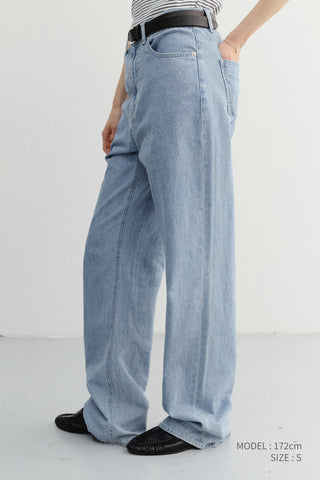 SUMMER STRAIGHT JEANS LIGHT BLUE