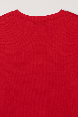UNISEX CASHMERE V-NECK SWEATER RED