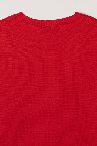 UNISEX CASHMERE V-NECK SWEATER RED