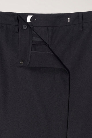 MAXI WRAP SKIRT BLACK