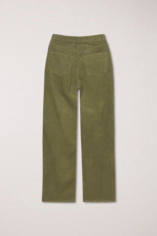 90S WIDE CORDUROY JEANS OLIVE GREEN