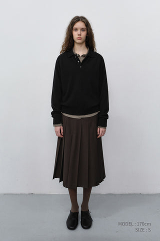 UNISEX COLLARED SWEATER BLACK