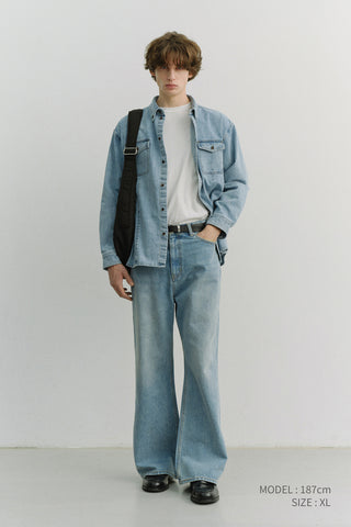 UNISEX CLASSIC DENIM SHIRT LIGHT BLUE