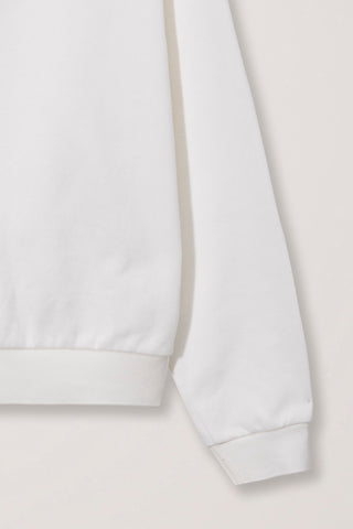 UNISEX LEATHER LOGO COLLARED T-SHIRT WHITE