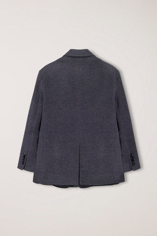 UNISEX LAYERED CASHMERE BLAZER CHARCOAL GREY