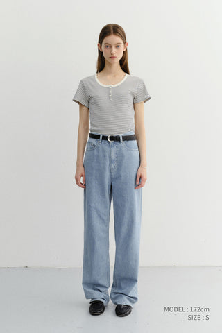SUMMER STRAIGHT JEANS LIGHT BLUE