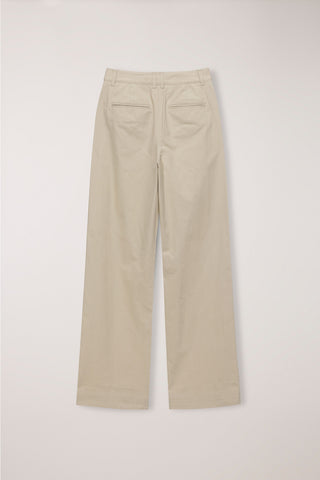 SUMMER DOUBLE PLEATED CHINO SLACKS BEIGE