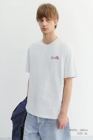 UNISEX MARINE LOGO T-SHIRT LIGHT MELANGE GREY
