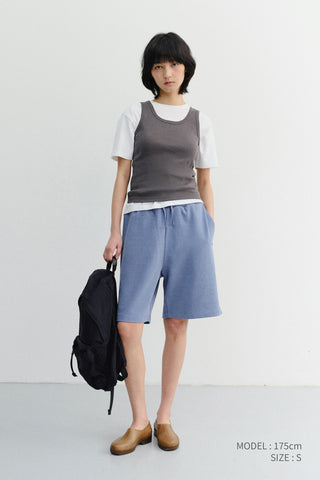 UNISEX PIGMENT RELAXED BEACH SHORTS BLUE