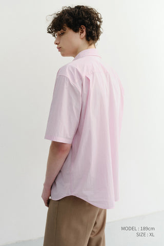 UNISEX OVERSIZED HALF SLEEVE SHIRT SOFT PINK