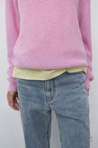 UNISEX HAIRLY SWEATER PALE PINK