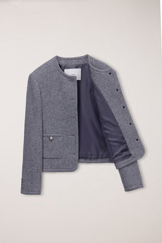 CLASSIC TWEED JACKET MELANGE GREY