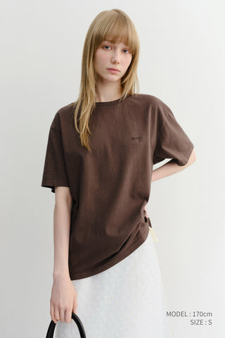 UNISEX GARMENT DYED T-SHIRT BROWN