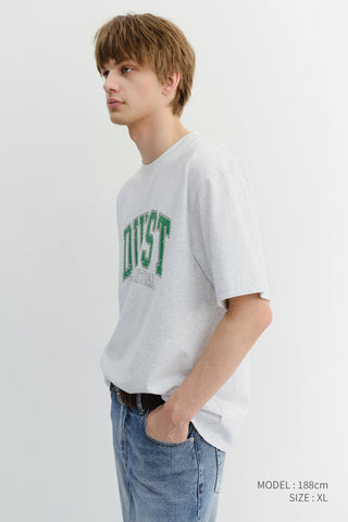 UNISEX VINTAGE ARCH LOGO T-SHIRT LIGHT MELANGE GREY