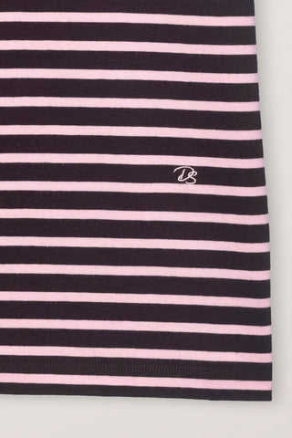 UNISEX STRIPED T-SHIRT BROWN PINK