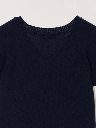 SUMMER LINEN V-NECK KNIT NAVY
