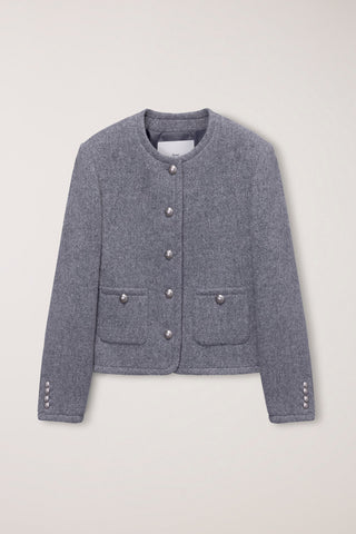 CLASSIC TWEED JACKET MELANGE GREY