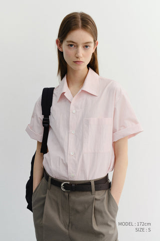 UNISEX OPEN COLLARED SHIRT SOFT PINK