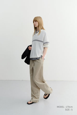 SUMMER STRING PANTS BEIGE