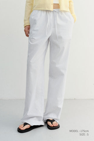 PAJAMA STRING PANTS WHITE STRIPE