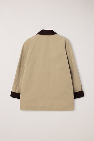 UNISEX WAXED COTTON HUNTING JACKET BEIGE