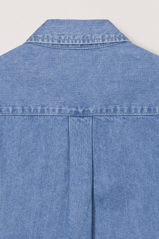 UNISEX LINEN DENIM SHIRT LIGHT BLUE