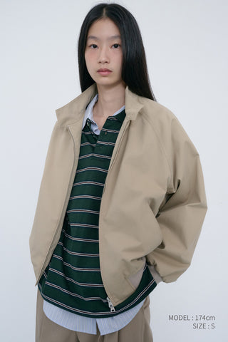 UNISEX VOLUME HARRINGTON JACKET BEIGE