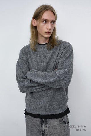 UNISEX HAIRLY SWEATER MELANGE GREY