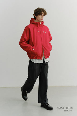 UNISEX LOGO WINDBREAKER RED