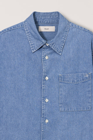 UNISEX LINEN DENIM SHIRT LIGHT BLUE