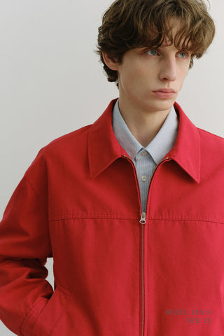 UNISEX COLLARED BLOUSON JACKET RED