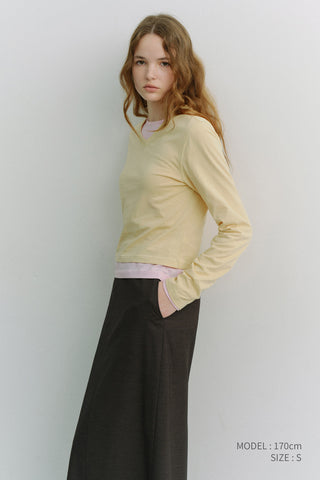 ESSENTIAL PETIT V-NECK T-SHIRT BUTTER