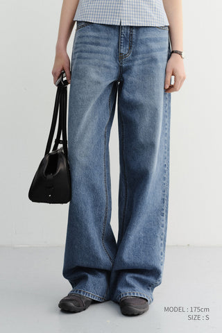 SUMMER RELAXED WIDE JEANS CLASSIC BLUE