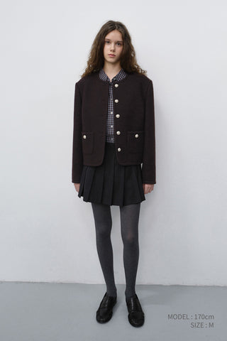 CLASSIC TWEED JACKET BROWN